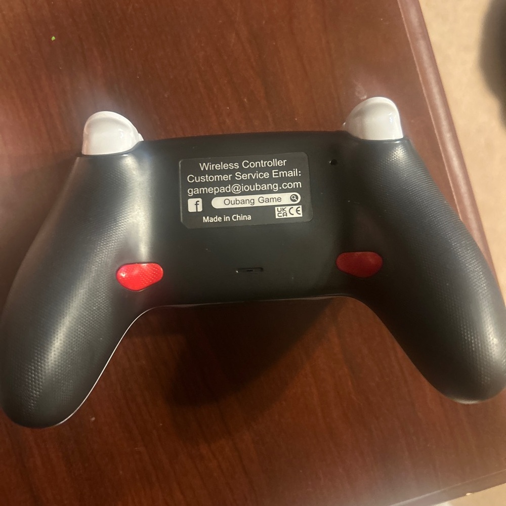 Black and Red Wireless Controller